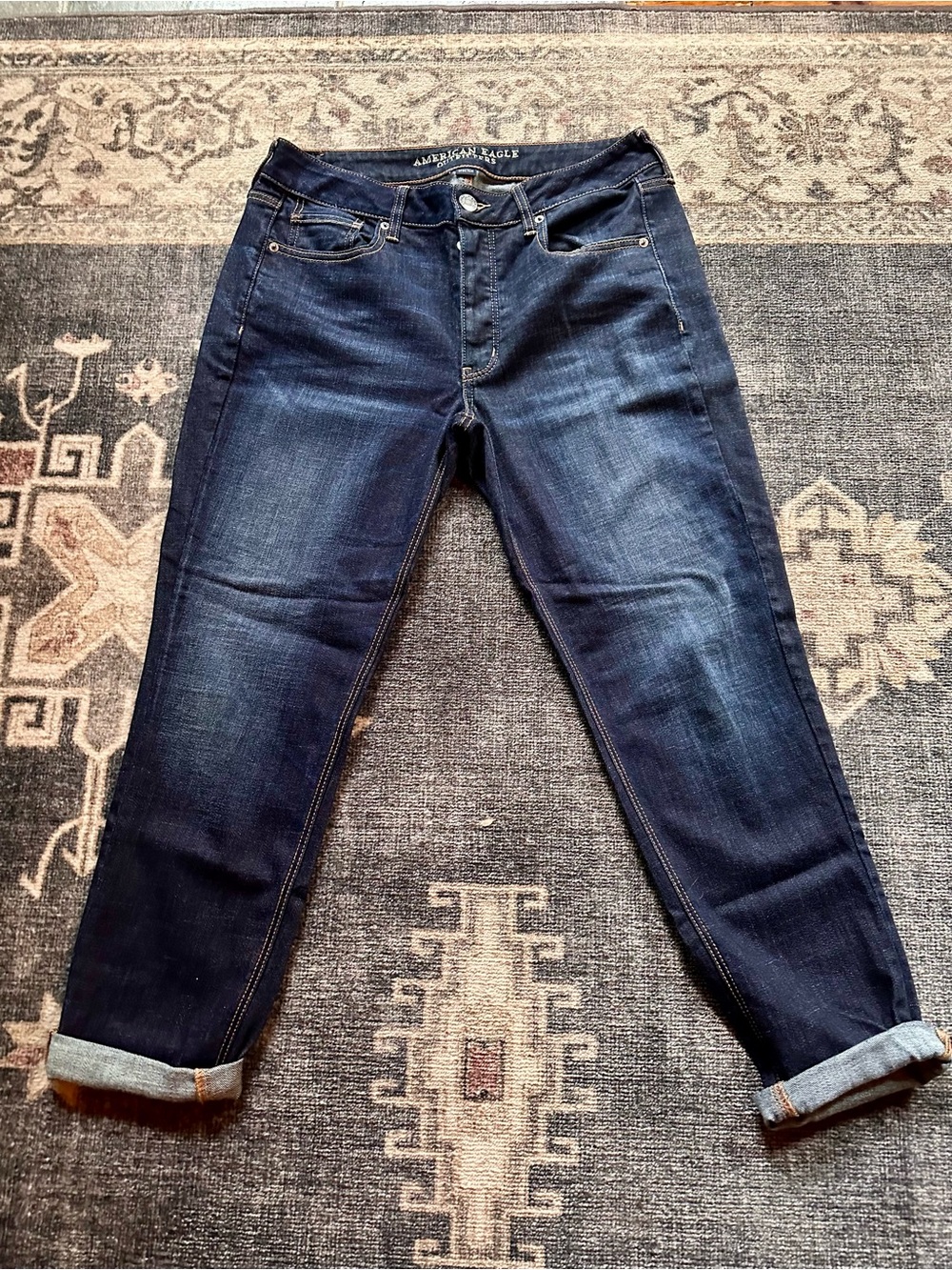 American Eagle Outfitters Dark Indigo Boyfriend Jeans